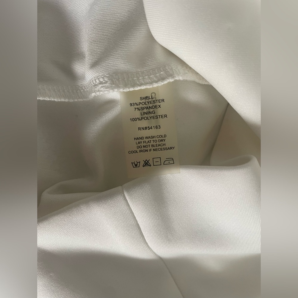 Calvin Klein White Dress with Silver Accents - Picture 8 of 9